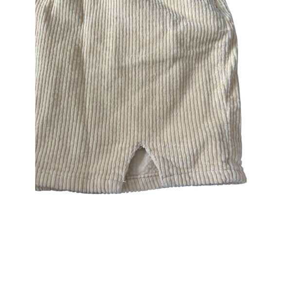 BP Beige Corduroy Slit Mini Skirt Size Medium - Picture 7 of 9